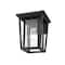 Z-Lite Seoul 1 Light Outdoor Wall Sconce, Black & Clear 571S-BK - alternate 2